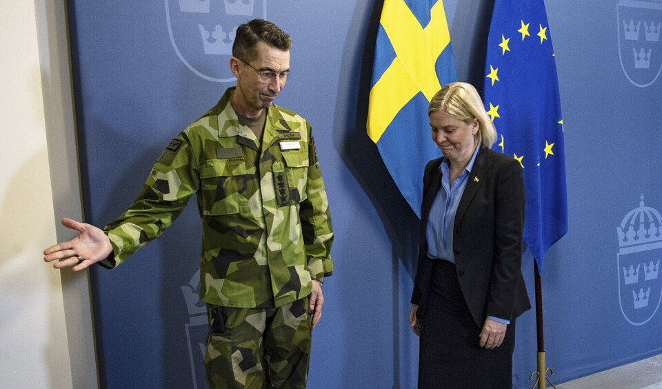Michal Bydén her med Sveriges tidligere statsminister Magdalena Andersson.