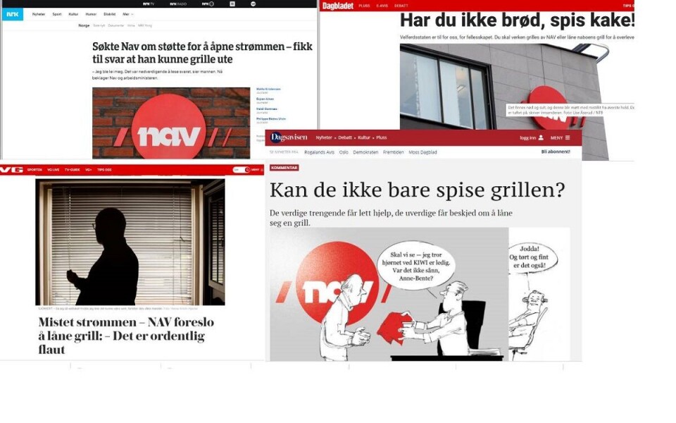 Det vakte oppsikt da NAV anbefalte en mann om å låne seg en grill, da strømmen hans ble stengt.