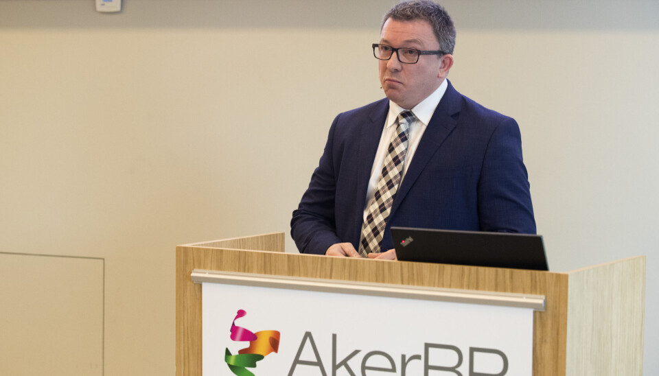 Karl Johnny Hersvik, administrerende direktør i Aker BP asa, legger fram tallene for tredje kvartal mandag morgen.