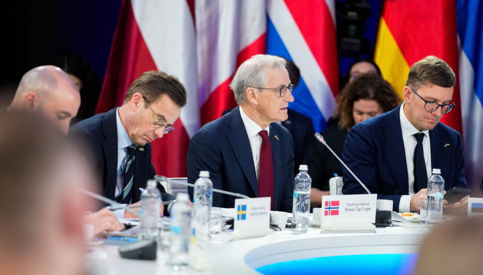 Statsminister Jonas Gahr Støre (Ap) deltok mandag på et møte i Ukraina med statsledere fra Norden og Baltikum i anledning treårsdagen for den russiske invasjonen av Ukraina