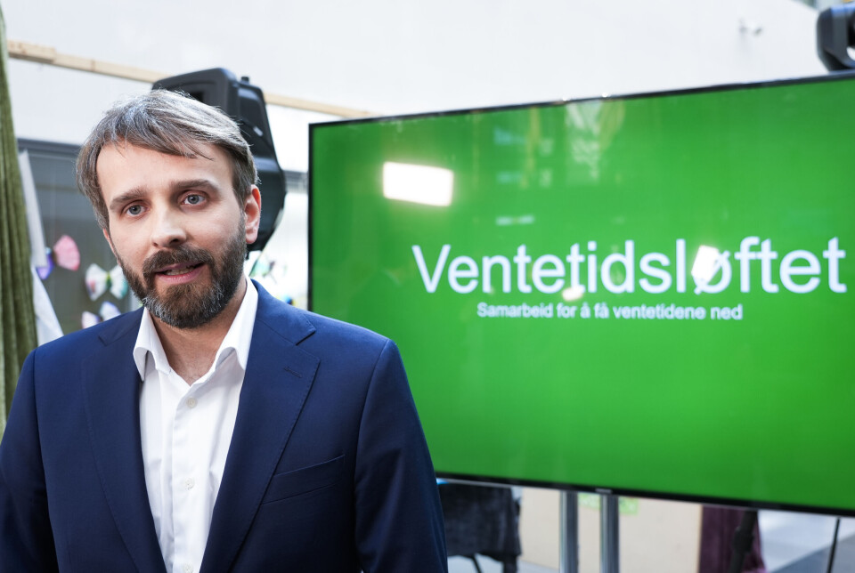 Regjeringen lanserte Ventetidsløftet i 2024 for å få ned sykehuskøene. Her er helseminister Jan Christian Vestre under lanseringen på Ahus i mai i fjor. Regjeringen lanserte Ventetidsløftet i 2024 for å få ned sykehuskøene. Her er helseminister Jan Christian Vestre under lanseringen på Ahus i mai i fjor.