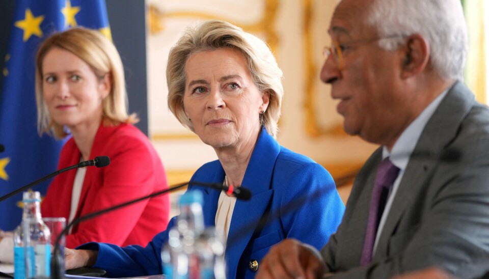 EUs fremste politikere bærer på en stille uro for ytre høyres framgang i Europa: Utenrikssjef Kaja Kallas, EU-kommisjonens president Ursula von der Leyen og rådspresident Antonio Costa. EUs fremste politikere bærer på en stille uro for ytre høyres framgang i Europa: Utenrikssjef Kaja Kallas, EU-kommisjonens president Ursula von der Leyen og rådspresident Antonio Costa.
