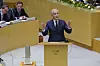 Statsminister Jonas Gahr Støre (Ap) under Nordisk råds 77. sesjon i Sveriges riksdag.