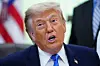 President Donald Trump taler i Det ovale kontor i Det hvite hus.