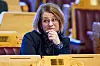Tone Wilhelmsen Trøen sitter på Stortinget under den muntlige spørretimen.