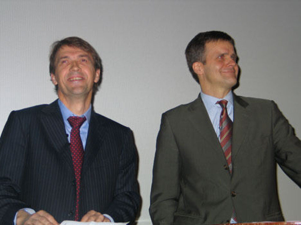 Fusjonskameratene Eivind Reiten og Helge Lund.