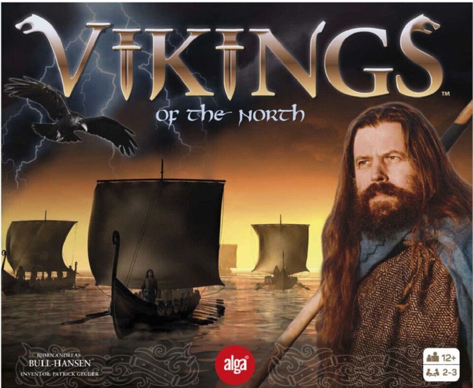 Foto I full vikingmundur pryder Bjørn Andreas Bull-Hansen et nytt brettspill kalt «Vikings of the North». Foto: Handout