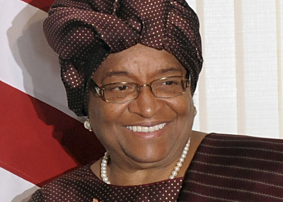 Liberias president Ellen Johnson-Sirleaf.