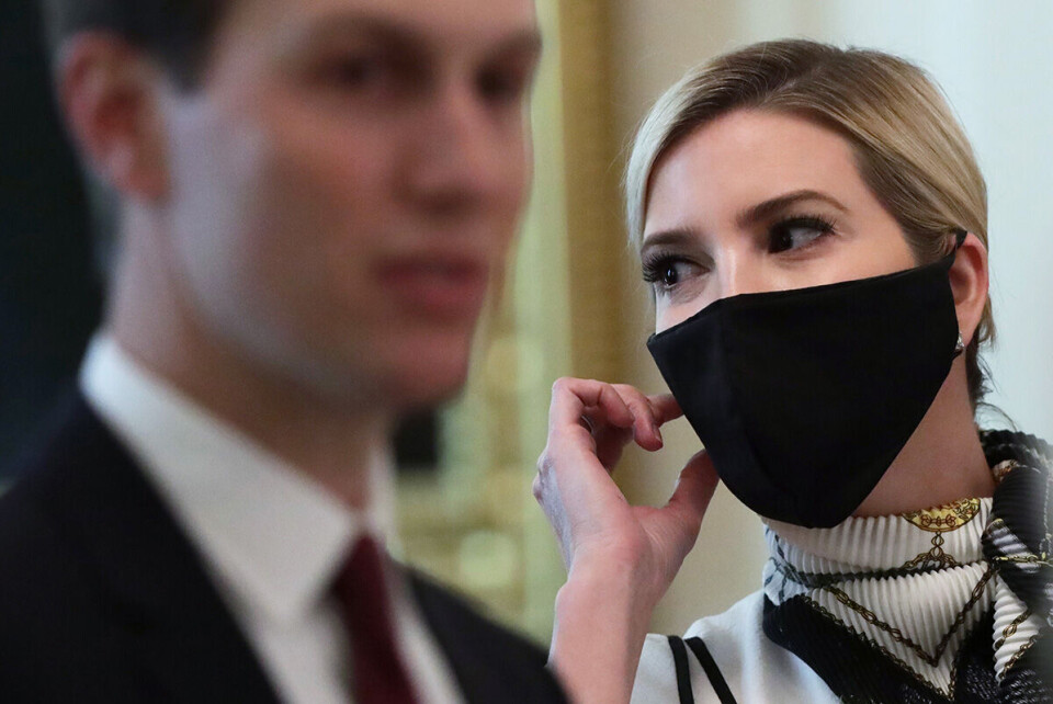 Jared Kushner og Ivanka Trump under et møte i det Hvite hus 19. mai.