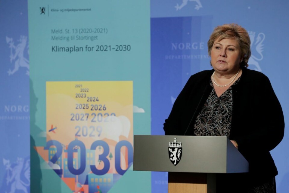 Et hovedgrep i regjeringens klimaplan er skjerping av CO2-avgiften.