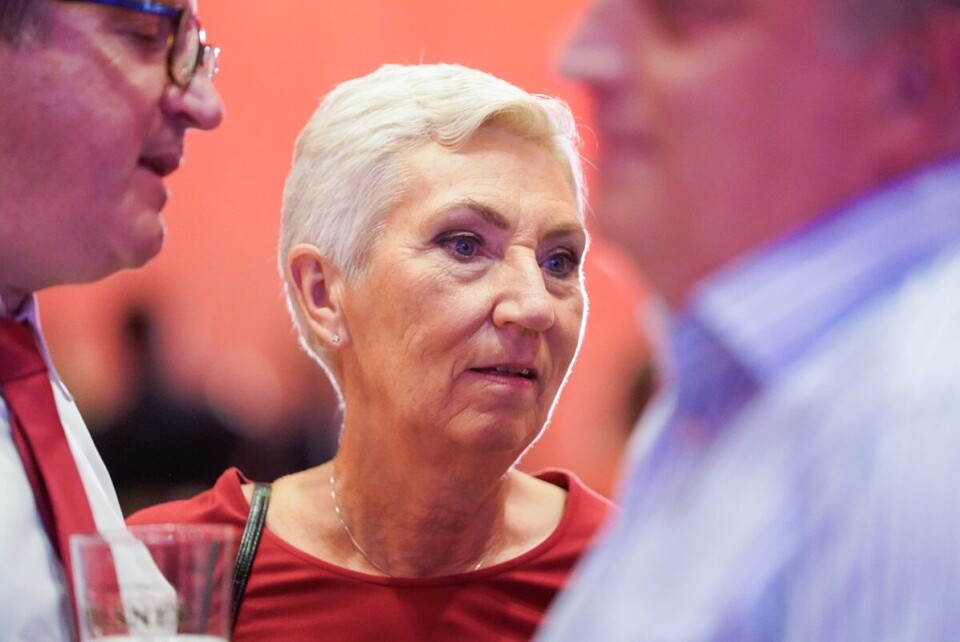 LO-leder Peggy Hessen Følsvik tapte kampen om avtalefestet pensjon (AFP) på Fellesforbundets landsmøte. Foto: Terje Pedersen | NTB