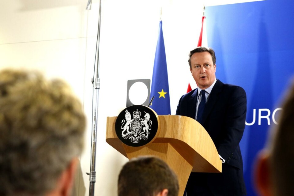 SISTE MØTE: Det var en preget David Cameron som møtte pressen under sitt siste Europeiske Råd i går. Han valgte å ikke utløse artikkel 50, slik det på forhånd var varslet.