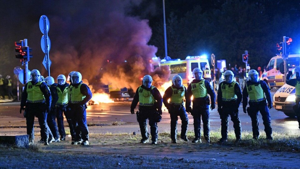 Det var opptøyer i Sverige langfredag.