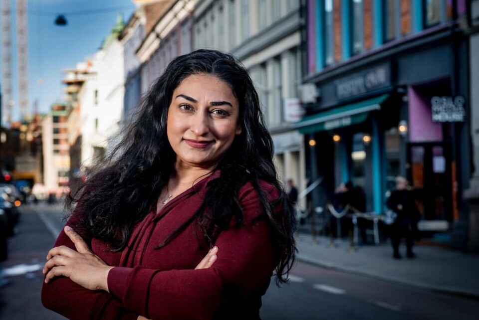 Shabana Rehman Gaarder ved Født Fris lokaler i Oslo Media House.