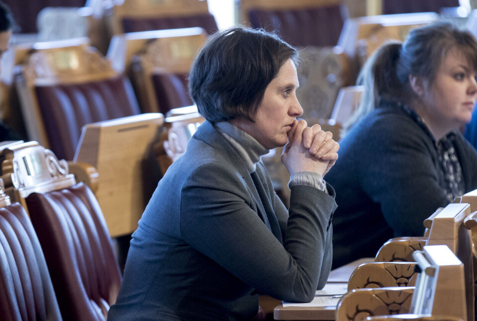 Kjersti Toppe (Sp) i stortingets spørretime.