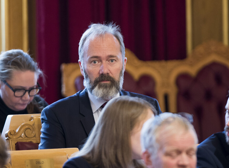 Trond Giske (A) under trontaledebatten.
