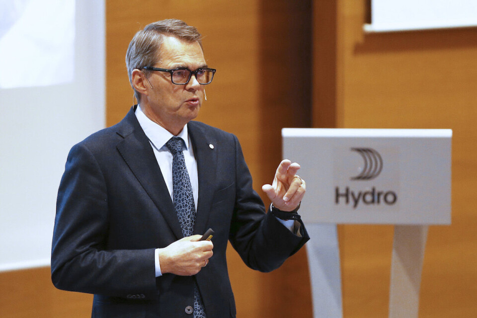Konsernsjef i Norsk Hydro Svein Richard Brandtzæg.